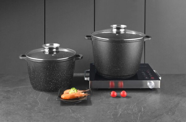 4 dalių puodų rinkinys su marmurine nepridegančia danga ZILNER ZL-7011 - Image 3