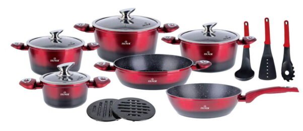 15 dalių rinkinys su keramikine-marmurine danga ZILNER ZL-8520