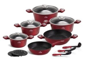 15 dalių indų rinkinys ZILNER CHERRY RED ZL-8516