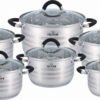 12 dalių plieninių puodų rinkinys ZILNER PREMIUM ZL-8110