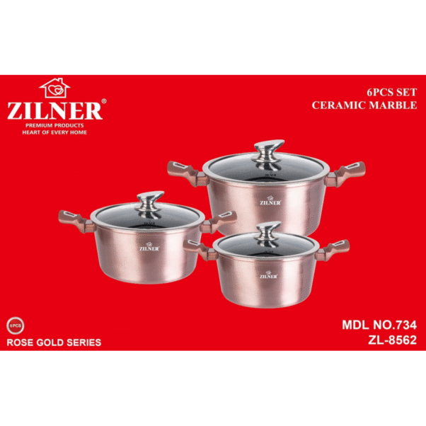 Akmens masės 6 dalių puodų rinkinys ZL-8562 - Image 2