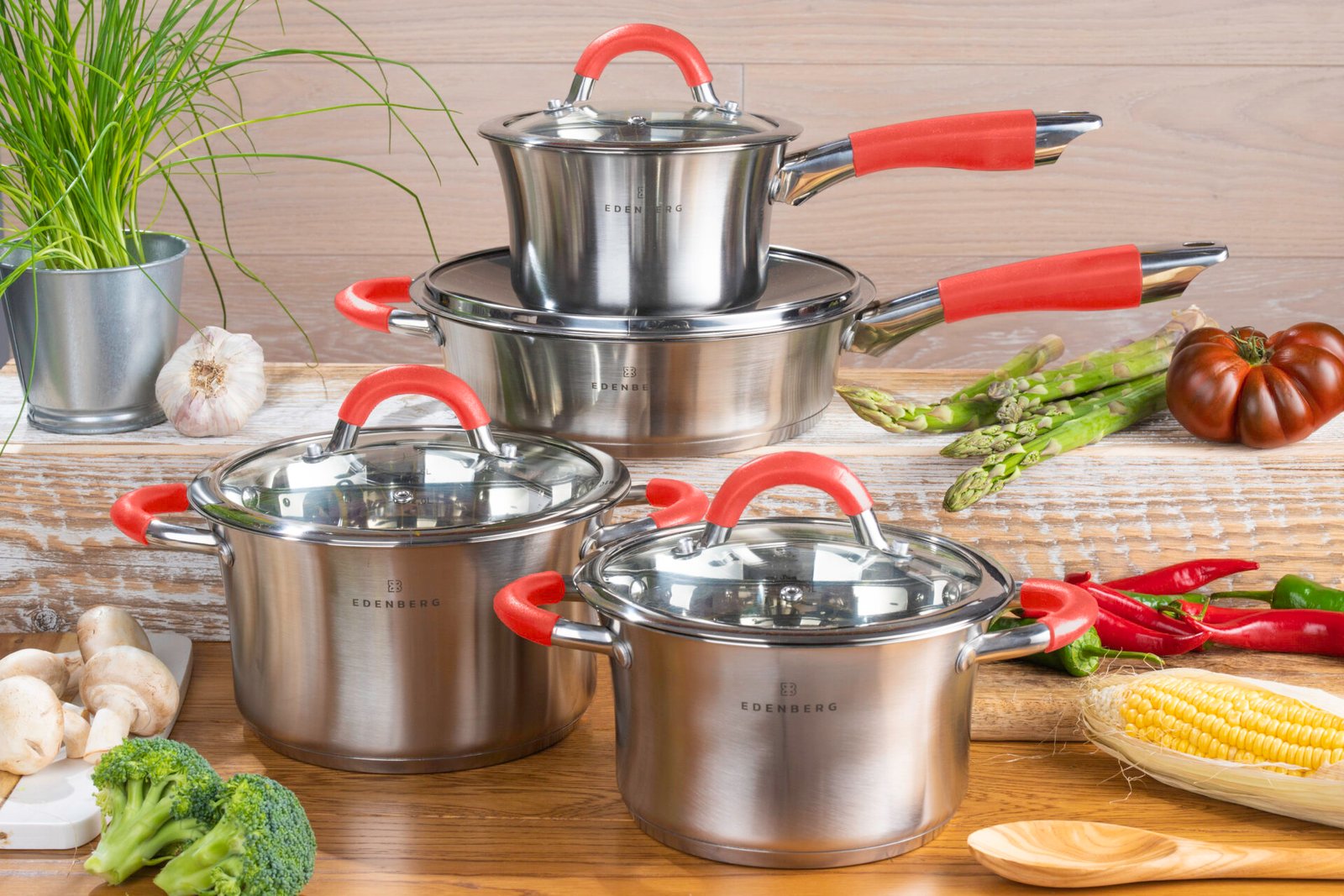 8 dalių puodų rinkinys - EB-2408 - Image 2