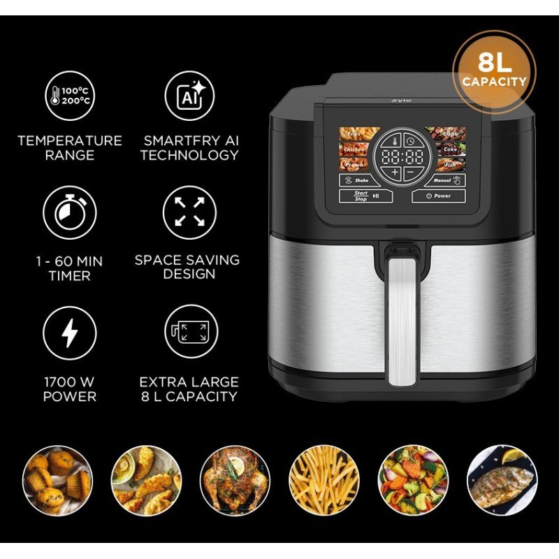 Karšto oro gruzdintuvė Zyle su Smart Fry AI technologija ZY007AF - Image 5