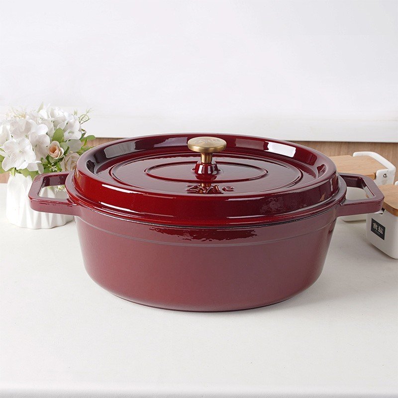 Ovalus emaliuotas ketaus puodas Zyle ZY040RKI - Image 6