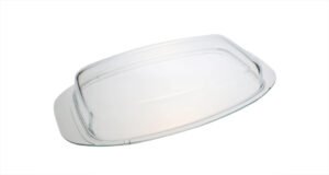 Stiklinis dangtis, 40x24cm, su rankena