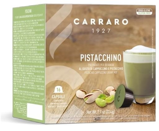 Pistacijų skonio gėrimo kapsulės Carraro CR52CNZ16