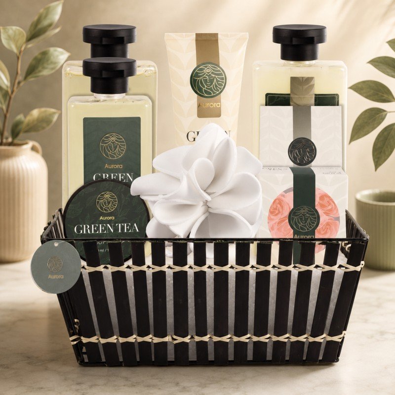 Kūno priežiūros priemonių rinkinys Green Tea AUR2005, žaliosios arbatos kvapo - Image 2