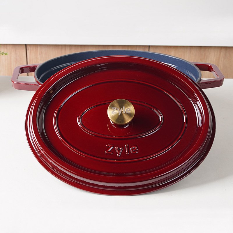 Ovalus emaliuotas ketaus puodas ZY040RKI, 7,8 l - Image 3