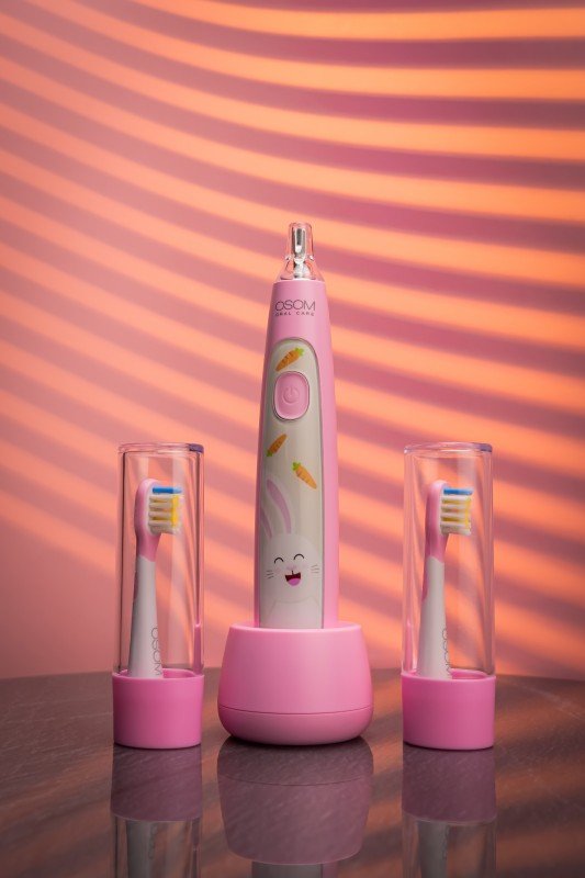Vaikiškas įkraunamas dantų šepetėlis, rožinis OSOMORALK7PINK - Image 3