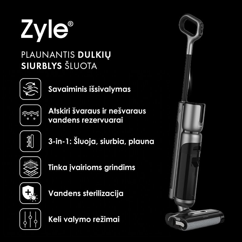 Įkraunamas plaunantis dulkių siurblys Zyle ZYWETCLEANPLUSG - Image 6